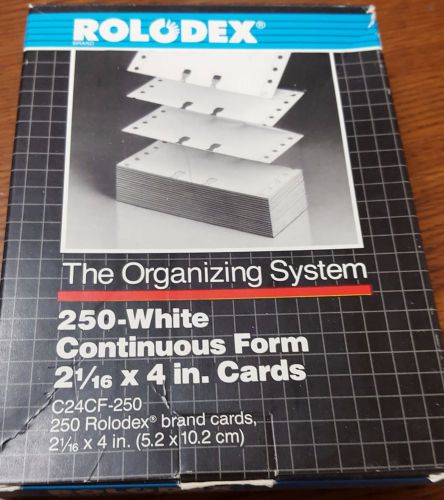 Rolodex 250 - White Continuous Form 2 1/16&#034; X 4&#034; cards
