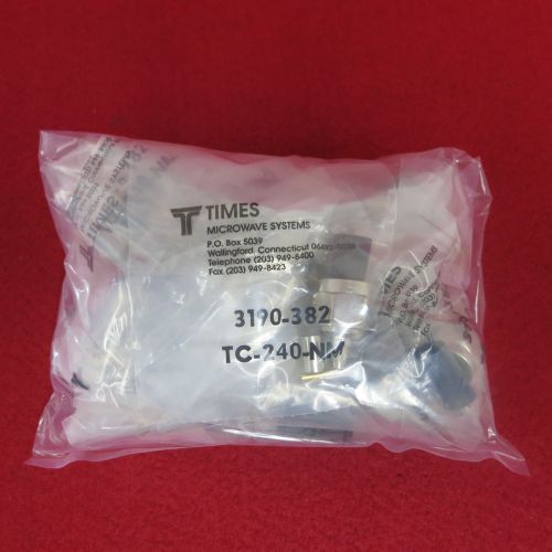 (New) Times Microwave TC-240-NM N-Male Straight Plug Crimp Connector(Lot of 20)
