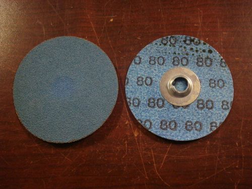 Norton Quick Change Discs Coated 3&#034; Z/A Med,  80G, Qty 25, 38660 |LH2|