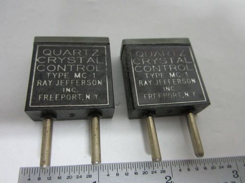 LOT 2 EA QUARTZ CRYSTAL MC-1 FREQUENCY CONTROL VINTAGE AS IS BIN#P5-68