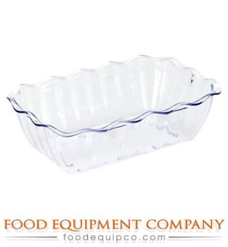 Cambro DC5152 Deli Crock rectangular 2.2 qt. scalloped pattern clear  - Case...