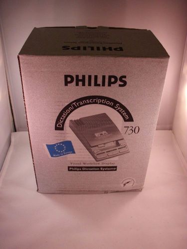 New Philips 730 Dictation Transcriber with Foot Pedal, Adapter, headphone &amp; Mic.