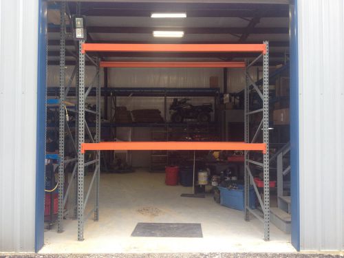 5 sections of 10ft tall 9ft wide 48&#034; deep pallet racks racking storage shelves for sale