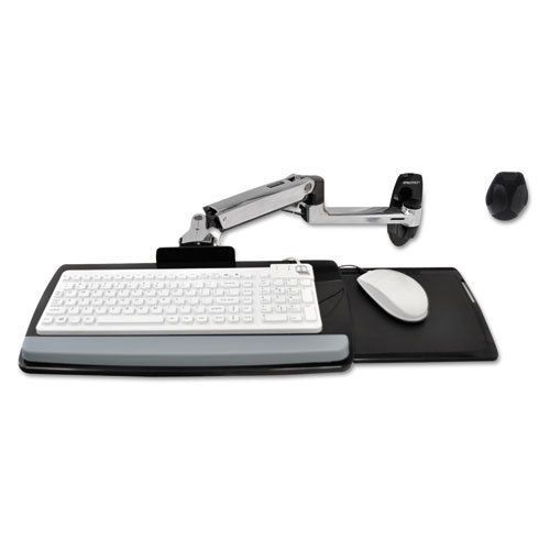 Lx wall mount keyboard arm, 17 1/2w x 10 1/8d, polished aluminum/black for sale