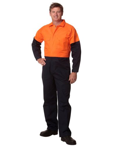 New mens two tone regular coverall painter tradie mechanic work stout overalls for sale