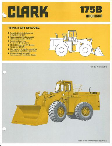 Equipment Brochure - Clark - Michigan 175B - Loader - GM Engine c1980 (E3095)