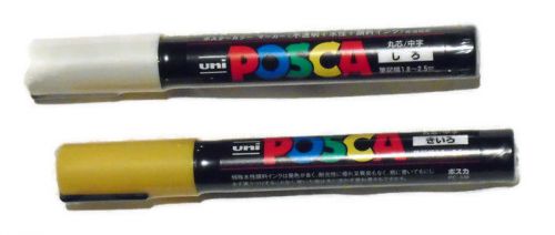 New beekeeper queen bee marker pen color YELLOW &amp; WHITE posca PC5M 2016 &amp; 2017