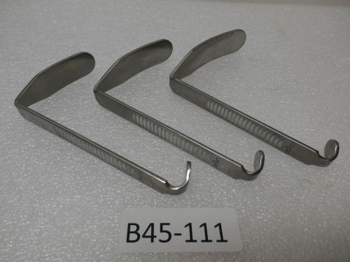 JARIT 450-142,143,144 McIVOR Mouth Gag Blades Size#1,2,3 Laryngeal Instruments