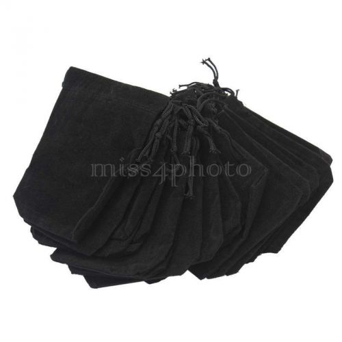 75pcs black velvet jewelry gift bags pouches jewelry organizer storage 90*70mm for sale
