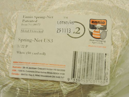 Meat Game Netting White 150 ft 3 Stitch 22 Sq. Ennio Spring-Net Smoking Roasting
