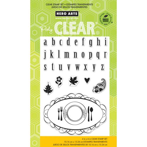 &#034;Hero Arts Clear Stamps 4&#034;&#034;X6&#034;&#034;-Placecard &amp; Alphabet&#034;