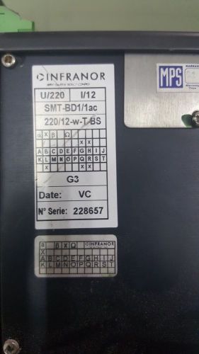 Infranor SMT-BD1/1 ac 220/012-W-T-BS SMTBM 20A Servo Drive Amplifier/ Positioner