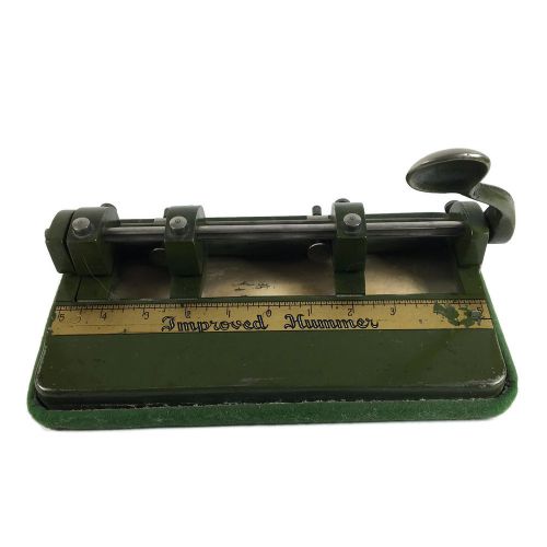 Vintage 3 Hole Paper Punch Cast Iron Adjustable