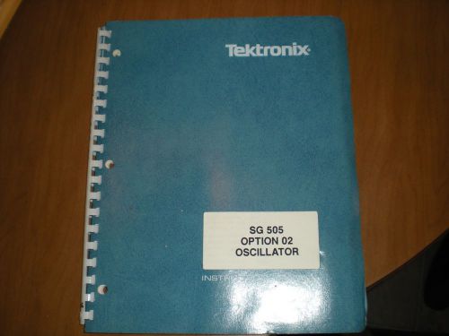 Tektronix SG505 option 2 oscillator instruction manual
