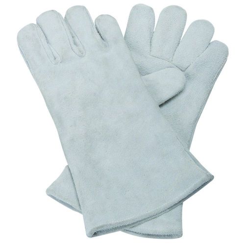 1 pair 14&#034; extra large cowhide welding gloves with cotton linning gauntlet cuff for sale