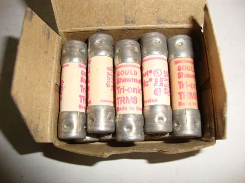 (10) NEW GOULD-SHAWMUT TRM8 TRI-ONIC FUSES