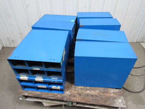 Rotanium 6 compartment steel small parts bin storage 18-1/2&#034;dx12&#034;wx8&#034;t  8 pc lot for sale