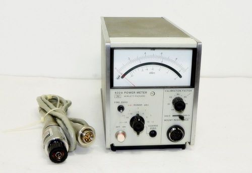 Agilent / HP 432A Analog RF Power Meter, W/ HP 478A Thermistor Mount &amp; Cable
