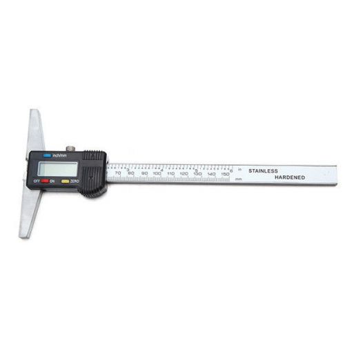 150mm 6inch Stainless Steel Digital Depth Vernier Caliper Electronic Depthometer