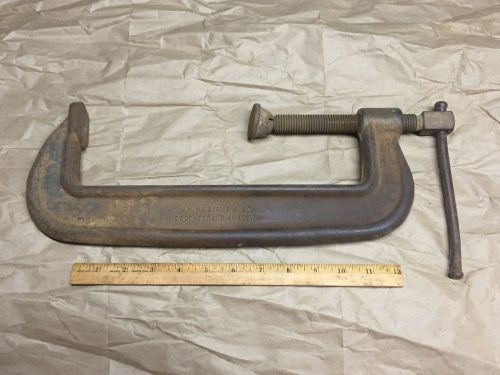 J.H. Williams Agrippa No 110 Drop Forged Steel C-Clamp 10&#034; Opening 2-3/4&#034; Throat