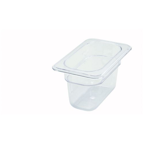 Winco sp7904, 4-inch deep one-ninth size polycarbonate food pan, nsf for sale
