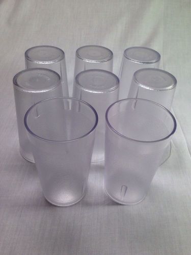 Restaurant Ware (Lot Of 8) Plastic Juice Cups, Clear, Cambro, 950p-2,