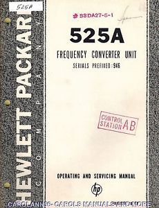 HP Manual 525A FREQUENCY CONVERTER UNIT