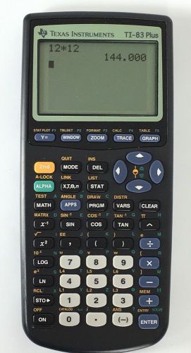 TI-83 Plus Graphing Calculator 10-Digit LDC Tested Works Blue