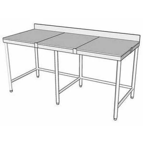 30X60 WORK TABLE FRONT CROSS BRACE, 4&#034; BSPLASH, 3/4&#034; POLYTOP - CT-PB305C-3