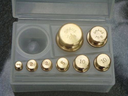 8 Piece Ohaus Brass Scale Calibration weights