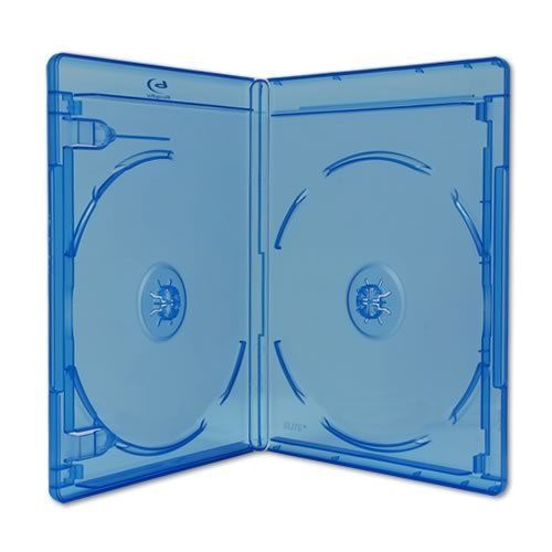 2 (Two) DiscMakers Premium  Blu Ray DVD CD Blue Cases (Hold 2 Discs each )