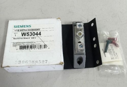 NEW IN BOX - Siemens W53044 ITE Switch Accessory 30/60 Amp 600 Volt Neutral Kit