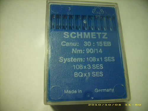 100 pc SCHMETZ sewing machine needles 108x1 SES 108x3 SES BQx1 SES  NM 90/14