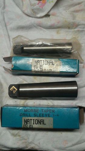 2 NEW national  (1)2 -4 MORSE TAPER DRILL sleeve &amp; (1) 2 - 3 Morse drill sleeve
