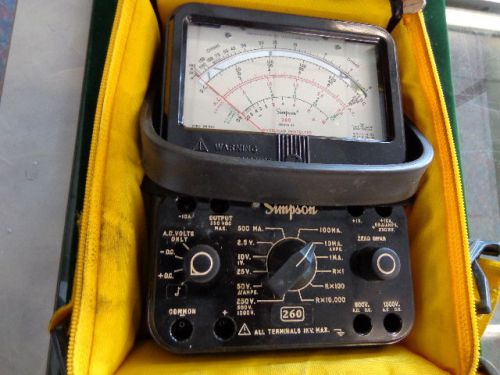 Simpson Electrical Model 260 Multimeter Test Instrument VOLT OHM MILLIAMMETER