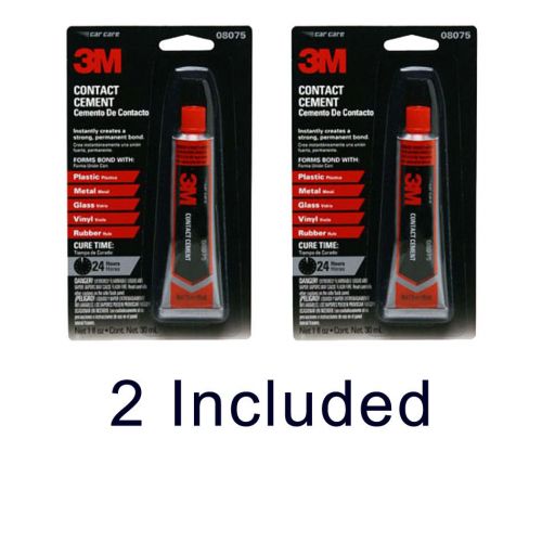 Twin-Pack NEW 3M 08075-6 CONTACT CEMENT - Plastic, Rubber, Vinyl, Glass, Metal