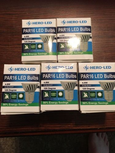 5 Pack Hero-led Led Par16 Light Bulbs 4.8w 50w