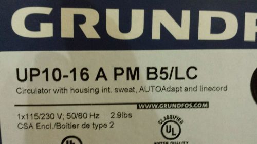 Grundfos pump UP10-16 A PM B5/LC circulator