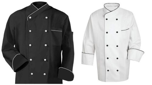 Long Sleeve Classic Cook Chef Waiter Waitress Coat Uniform Jacket