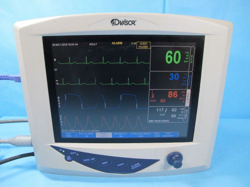 Smiths medical bci advisor 9200 patient monitor w/ accessories, warranty, cuffs for sale
