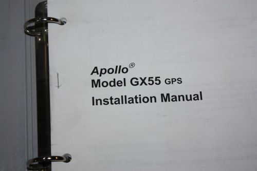 Avionics Apollo Model GX55 GPS Installation Manual