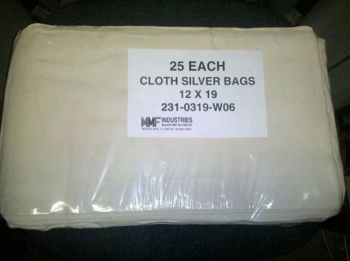 MMF CLOTH CURRENCY BAGS 12&#034; x 19&#034; COTTON  Model 213-0319-W06(25 bags)