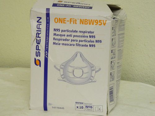 Sperian One Fit Particulate Respirator N95 Box of 10 NBW95V with Valve 14110445