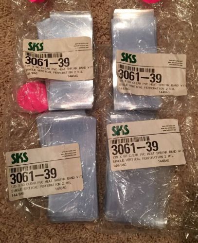 Sks 3061-39 pvc heat shrink band seal 135 x 60 single vertical perforation 2 mil for sale
