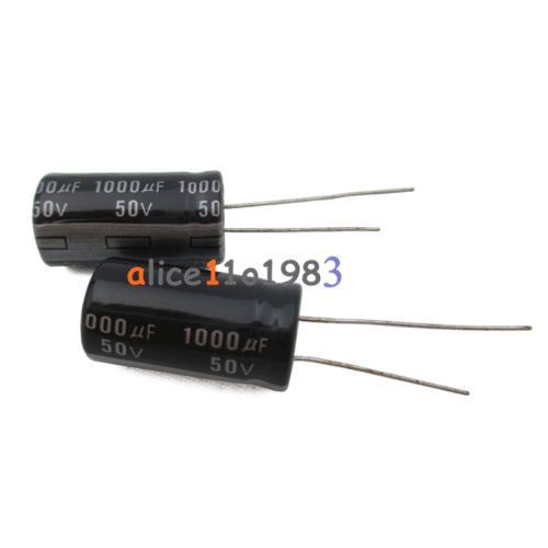 5PCS 1000uF 50V 105C Radial Electrolytic Capacitor 13x21mm