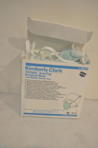 BOX OF 50 KIMBERLY CLARK TECNOL ANTI-FOG SURGICAL MASK LATEX FREE REF 49215