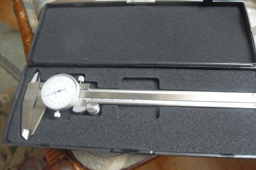 Shars 6&#034;&gt; 11&lt; 2.02 mmgovt. roller type dial caliper/hard padded case#245 for sale