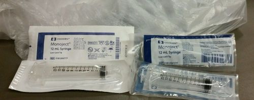 Lot of 21 Covidien Monoject 12mL 12cc Luer Lock Tip Syringes free shipping