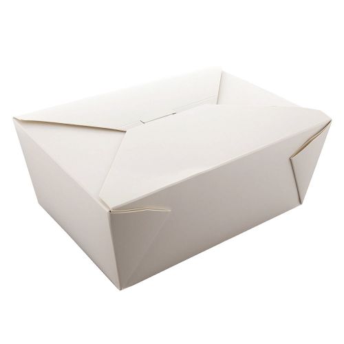 Royal 7-3/4&#034; x 5.5&#034; x 3.5&#034; #4 White Folded Takeout Box, Package of 40, FTB4W