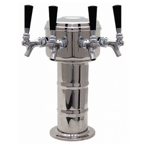 Mini Mushroom Draft Beer Tower - Glycol Cooled - 4 Faucets - Commercial Bar/Pub